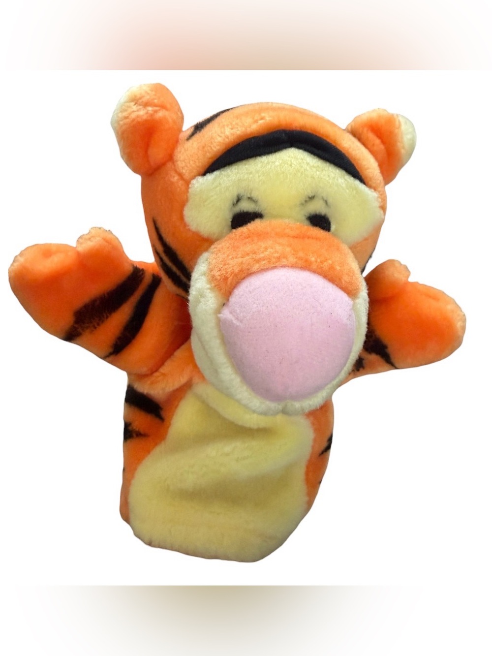 Vtg Disney TIGGER Hand Puppet Plush Mattel Arcotoys 9" Winnie The Pooh Friend